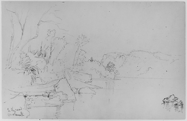 Daniel Huntington, Study of Lake and Shore, Mohonk, 1871 (from Sketchbook)