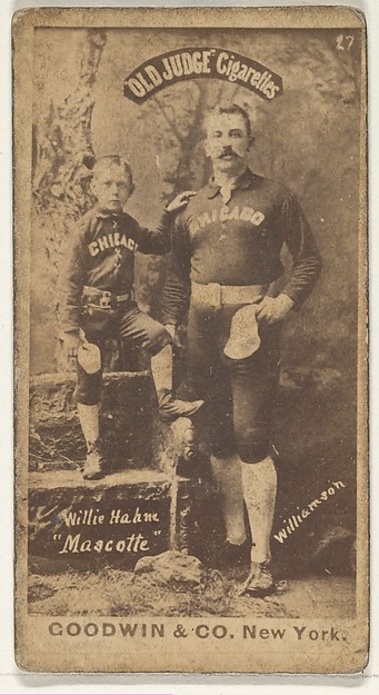 Goodwin & Company, Williamson, Shortstop, with Willie Hahne, Mascot, Chicago, from the Old Judge series (N172) for Old Judge Cigarettes