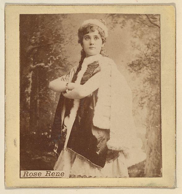Kinney Brothers Tobacco Company, Rose Rene, from the Actresses series (N246), Type 2, issued by Kinney Brothers to promote Sporting Extra Cigarettes