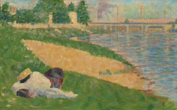 Georges Seurat, The Seine with Clothing on the Bank (Study for "Bathers at Asnières")