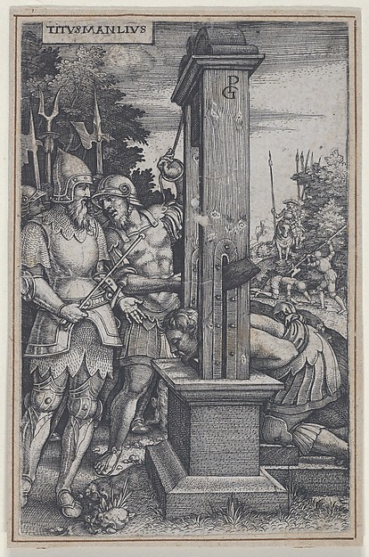 Georg Pencz, Titus Manlius, from "Roman Heroes"