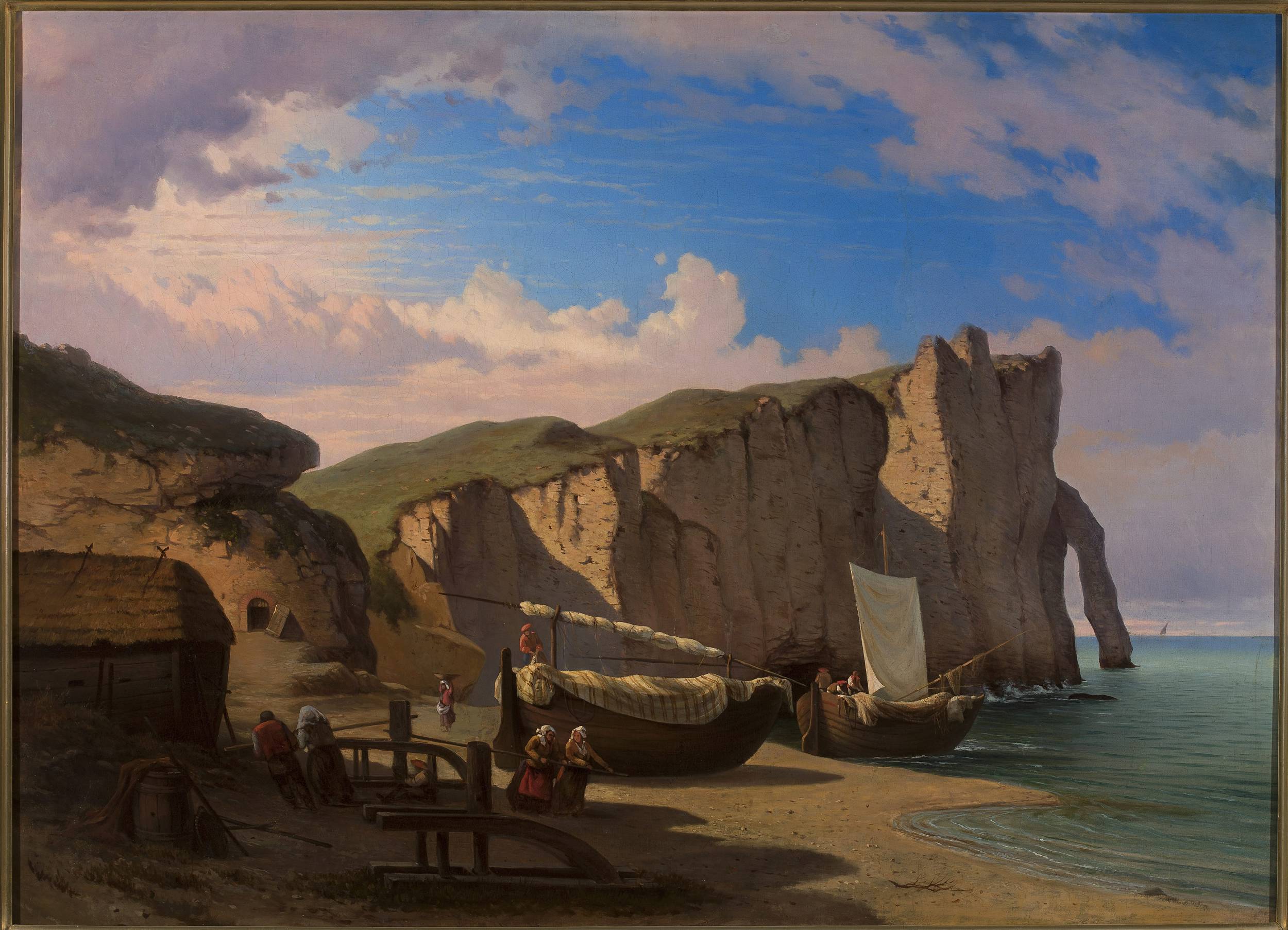 Albert Żamett, View of Cap d'Entifer in Etretat, Normandy
