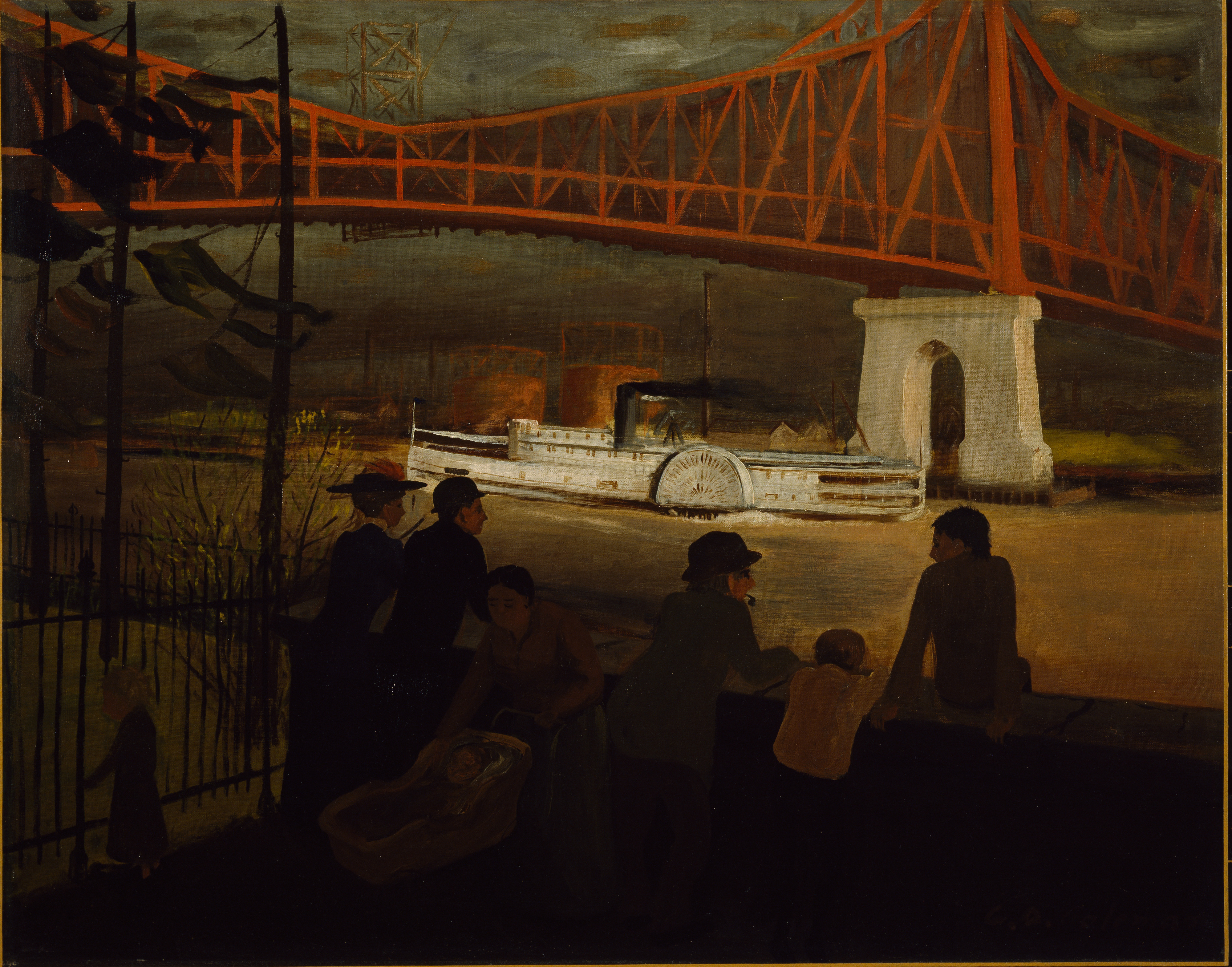 Glenn O. Coleman, Queensboro Bridge, East River