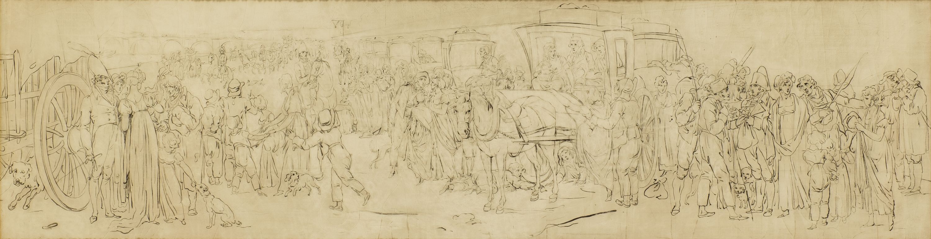 Louis Léopold Boilly, Les coucous sur le quai des Tuileries