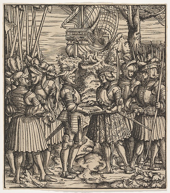 Hans Burgkmair, The New Treaty between King Philip and Henry VII, from "Der Weisskunig"