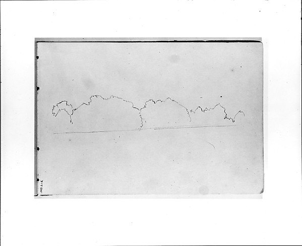William Trost Richards, Outline Sketch of Tress (from Sketchbook VII)