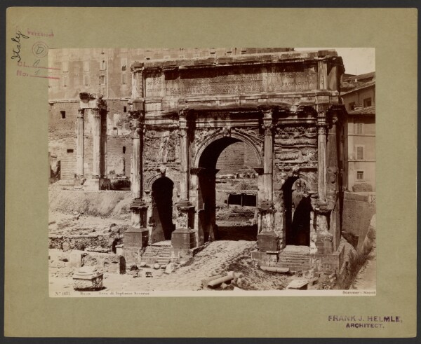 Giorgio Sommer, Rome, Arch of Septimus Severus