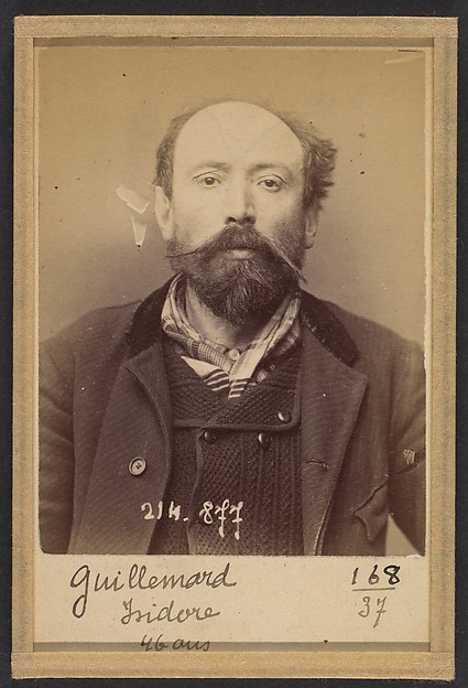 Alphonse Bertillon, Guillemard. Isidore, François. 46 ans, né à St-Michel des Andaines (Orne). Menuisier. Anarchiste 28/2/94.