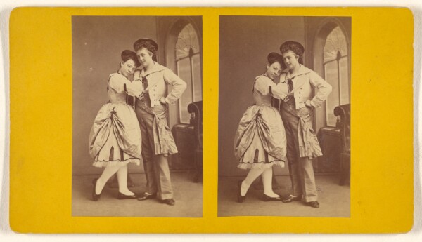 Unknown, [Man and woman in costume, semi-embraced]