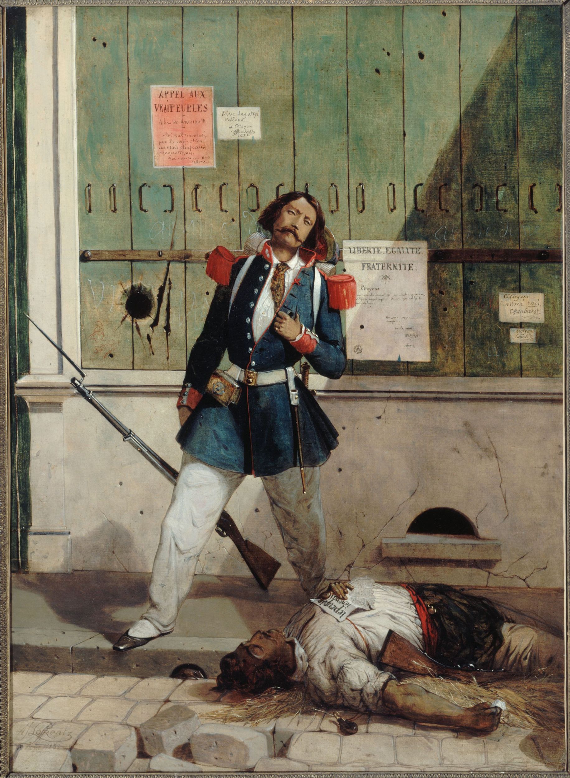 Alcide Joseph Lorentz, Garde national blessé (épisode de la révolution de 1848)