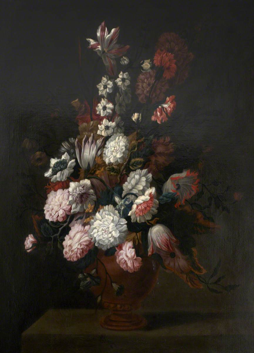 Jean-Baptiste Monnoyer, An Earthenware Vase of Flowers