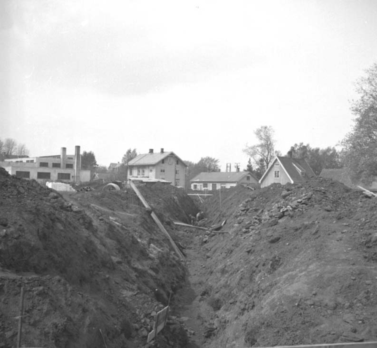 Anno Domkirkeodden, GRAVING VANN/KLOAKK, SØRHOLTEBYEN, RØR, SØRHOLTE FABRIKKER, ARBEIDERBOLIG,