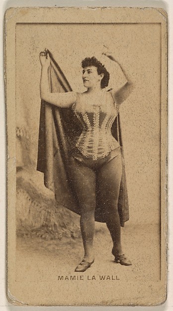 Kinney Brothers Tobacco Company, Mamie La Wall, from the Actresses series (N245) issued by Kinney Brothers to promote Sweet Caporal Cigarettes