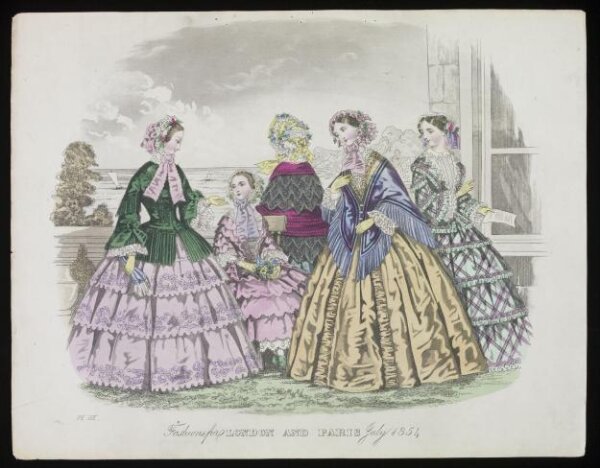 Unknown, Fashions for London and Paris July 1854