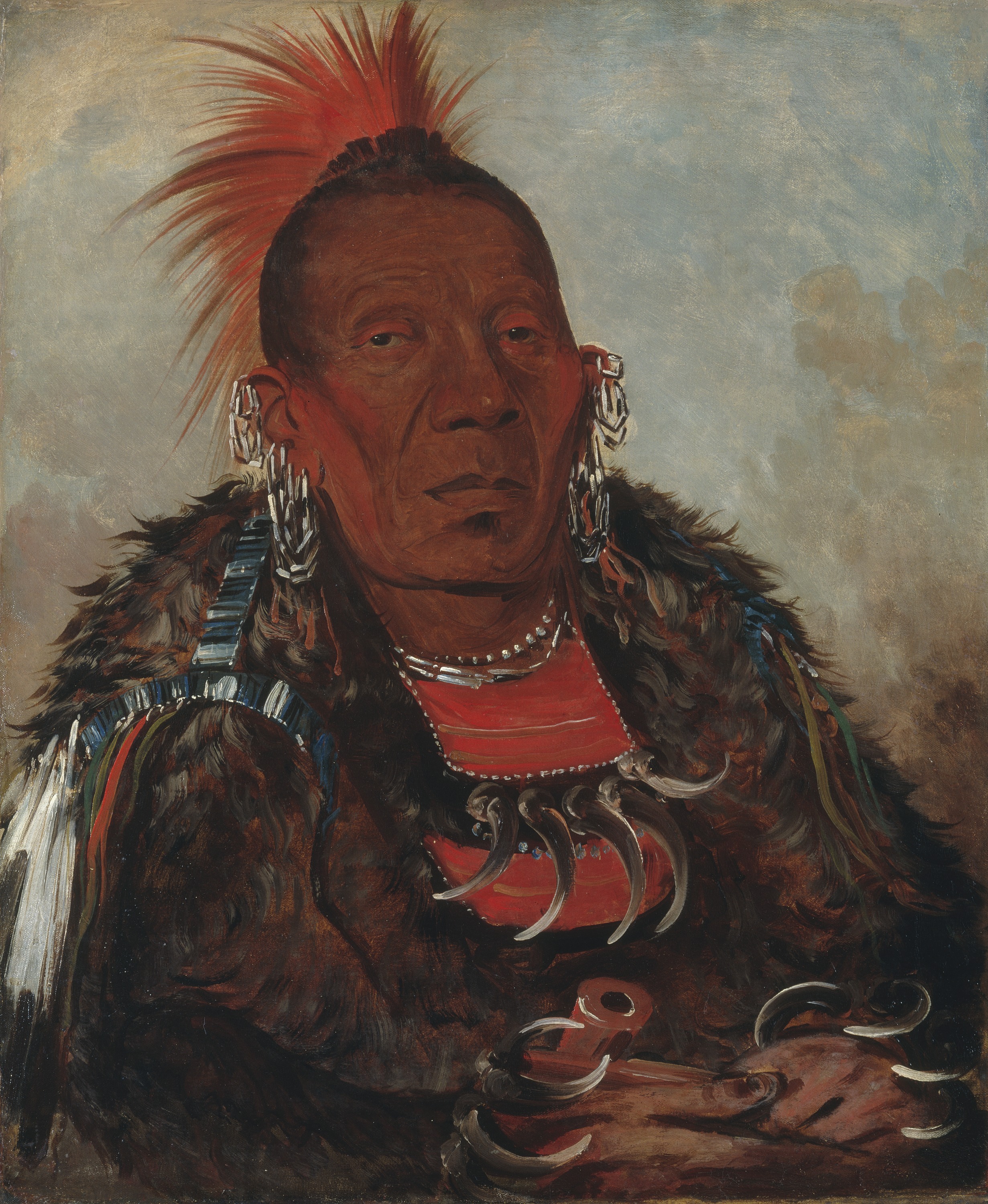 George Catlin, Wah-ro-née-sah, The Surrounder, Chief of the Tribe