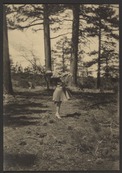Louis Fleckenstein, [Female Dancer in Pine Clearing]