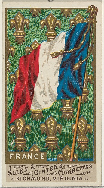 Allen & Ginter, France, from Flags of All Nations, Series 1 (N9) for Allen & Ginter Cigarettes Brands