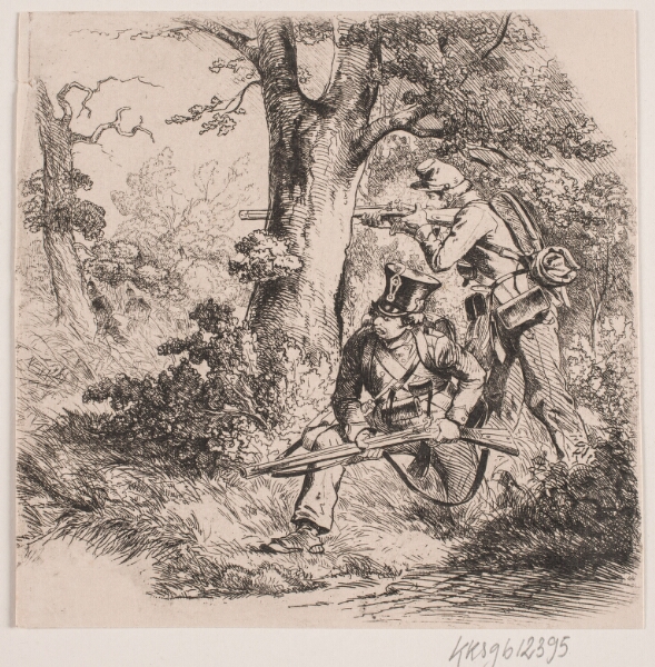 Niels Simonsen, Soldater i en skov. Forpostfægtning ved Vejle