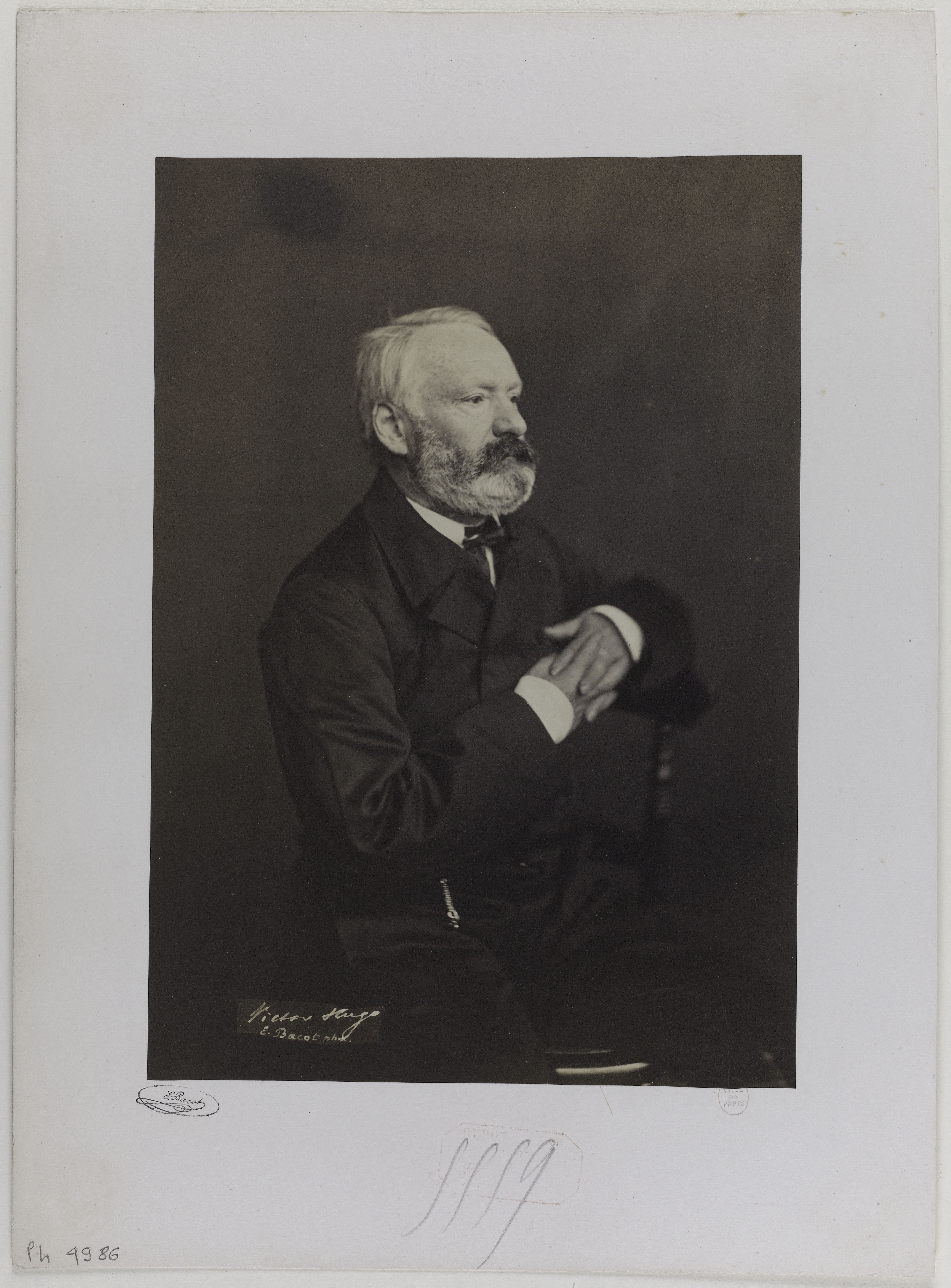 Edmond Bacot, Portrait de Victor Hugo (1808-1885), (écrivain)