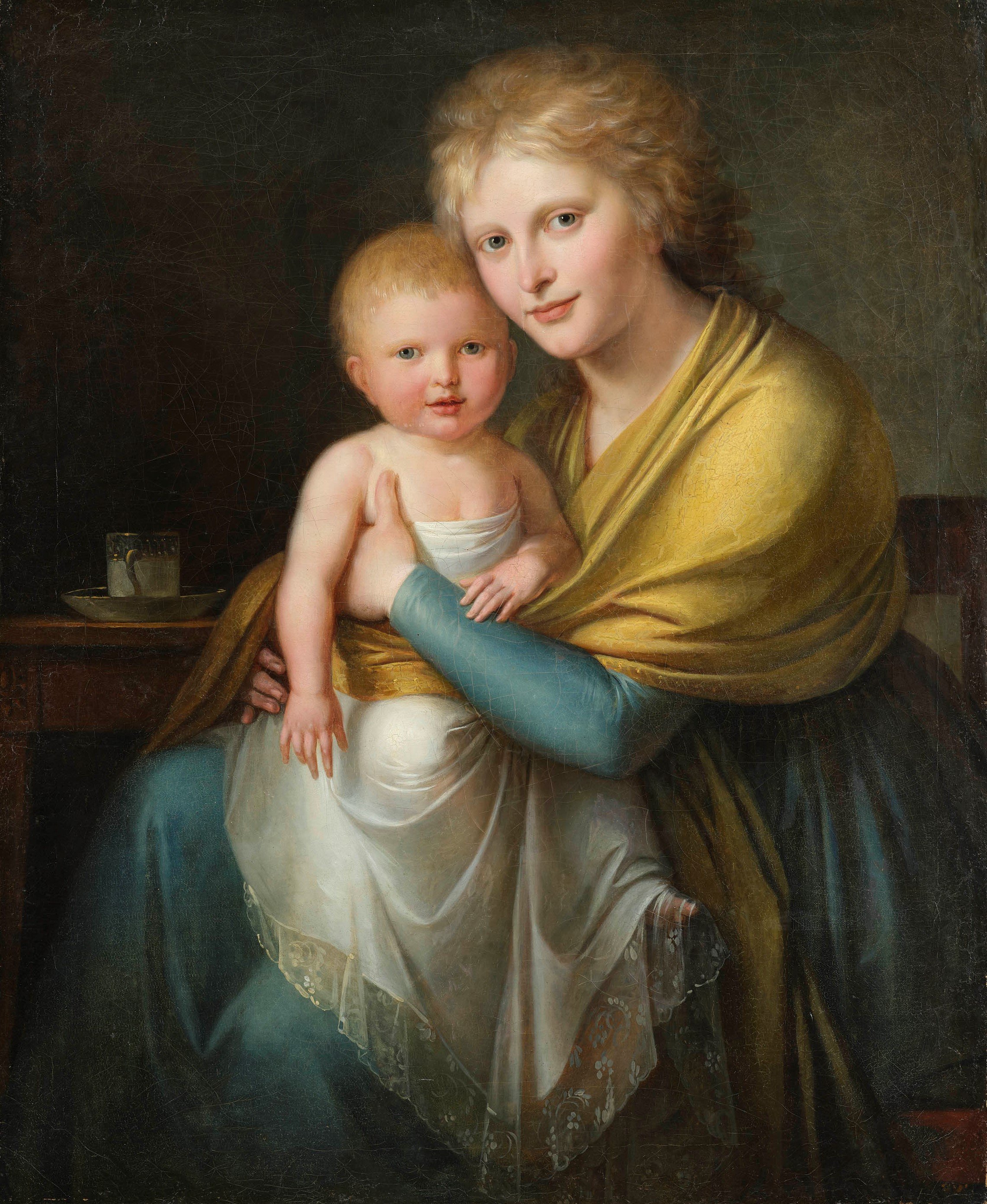 Philipp Friedrich von Hetsch, Bildnis Caroline Notter mit ihrem Sohn Friedrich
