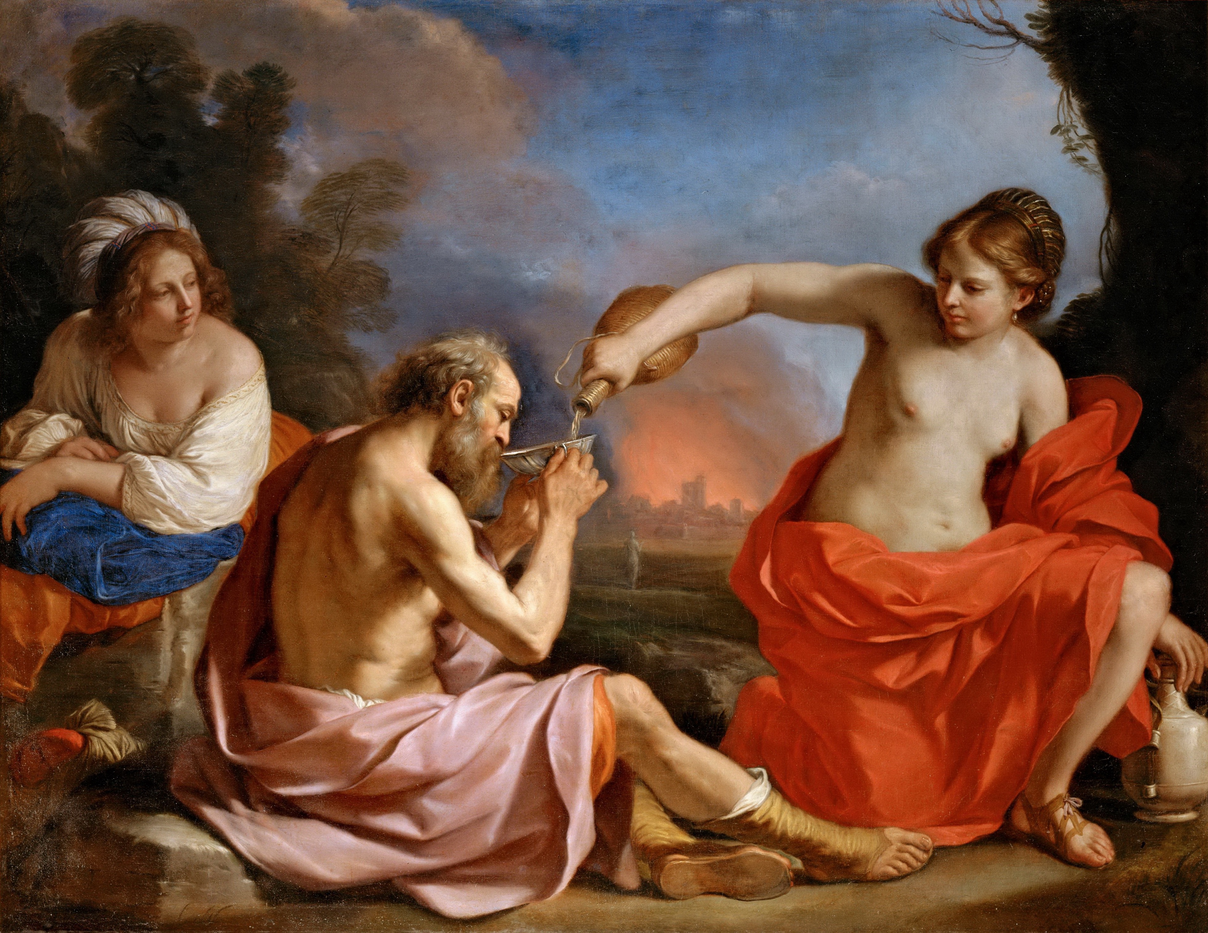 Guercino, Lot and His Daughters
