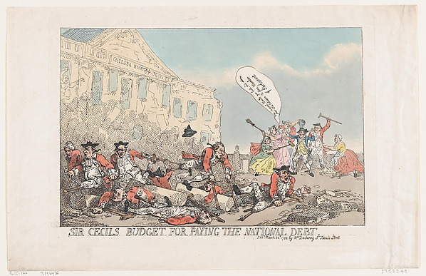 Thomas Rowlandson, Sir Cecils Budget For Paying The National Debt