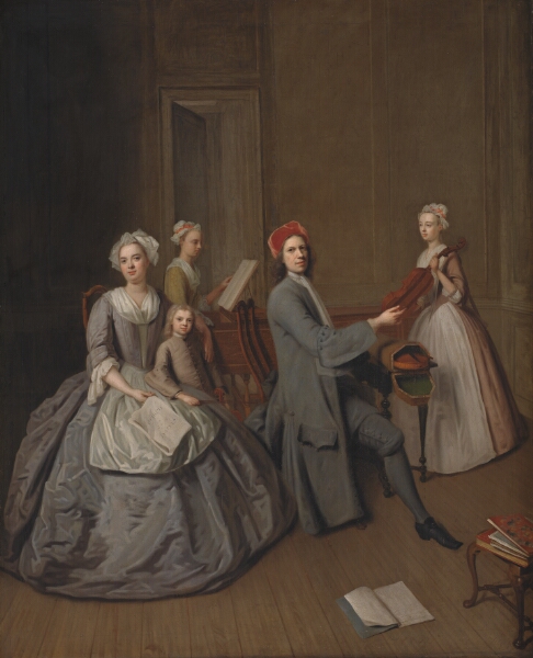 Balthasar Denner, Kunstneren og hans familie musicerende