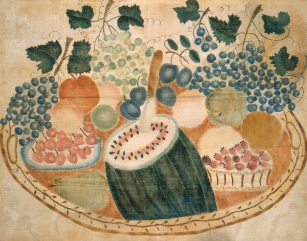 American 19th Century, Fruit on a Tray