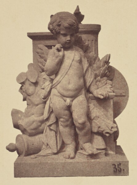 Édouard Baldus, ["L'Europe", Sculpture by Joseph-Adolphe-Alexandre Walcher, Decoration of the Louvre, Paris]