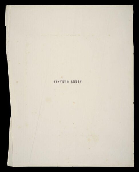 Fenton, Roger, Title page for the photograph 'Tintern Abbey'