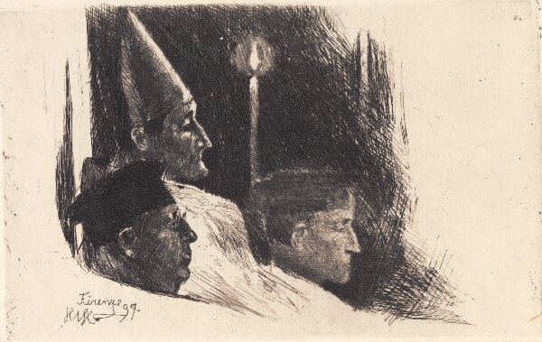 Hans Nikolaj Hansen, "Ærkebispen i Firenze celebrerer Paaskemesse"