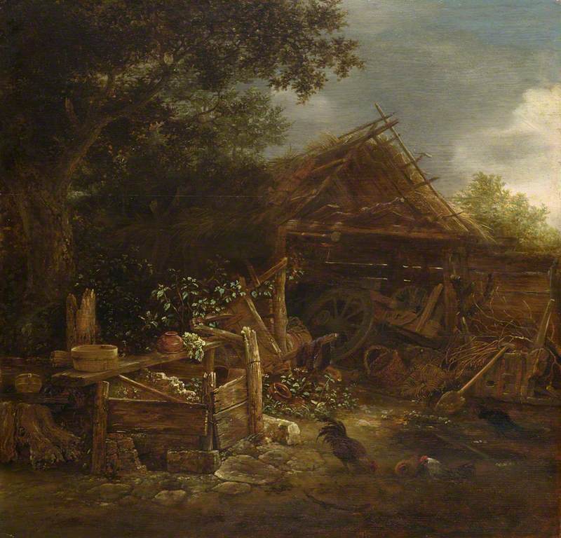 Isaac van Ostade, A Farmyard