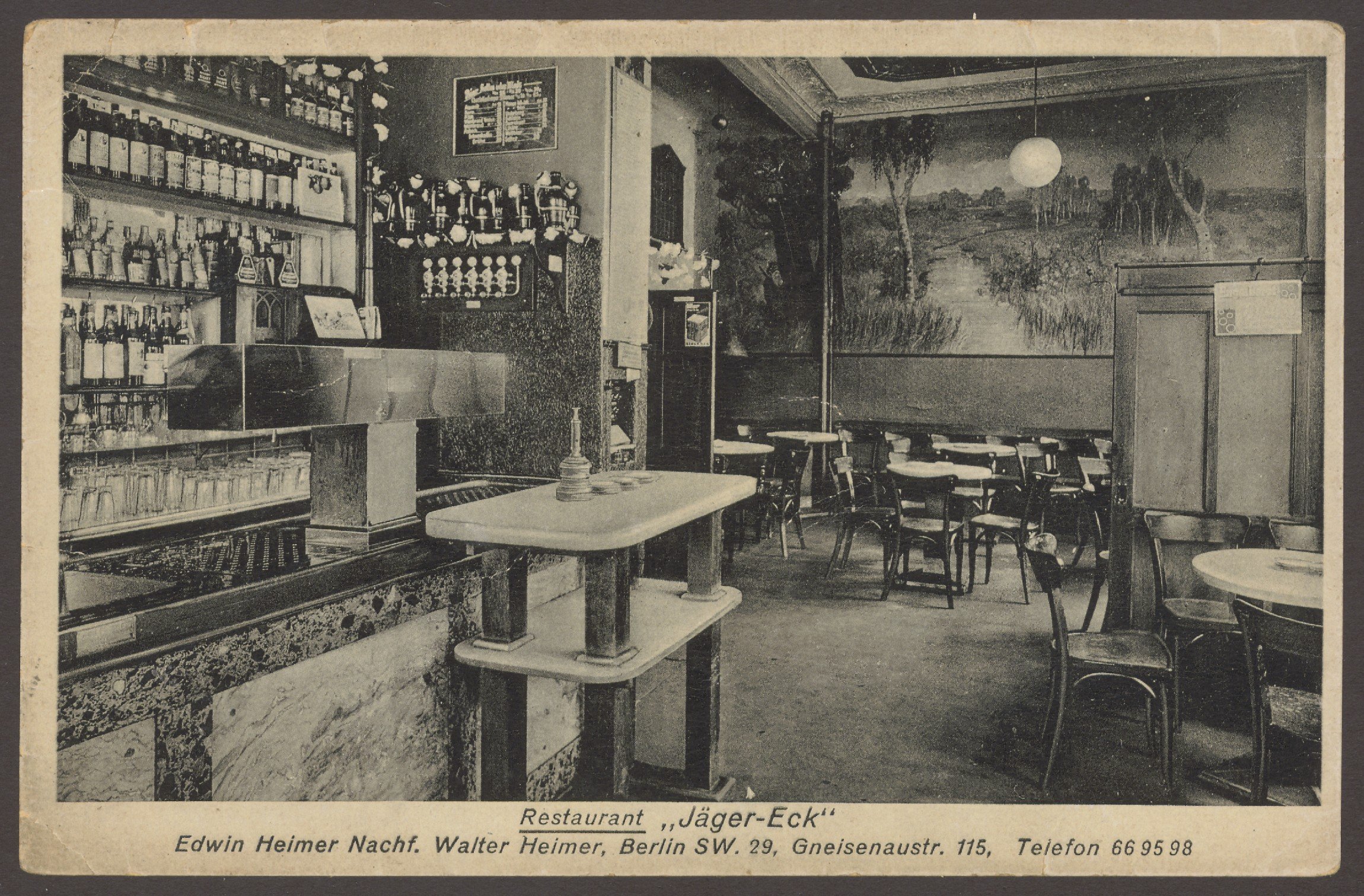 Unknown artist, Ansichtskarte "Jäger-Eck", Gneisenaustraße 115