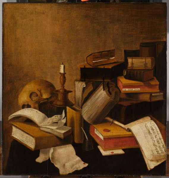 anonymous, Vanitas Still Life with Books