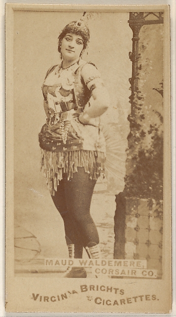 Allen & Ginter, Maud Waldemere, Corsair Co., from the Actors and Actresses series (N45, Type 1) for Virginia Brights Cigarettes