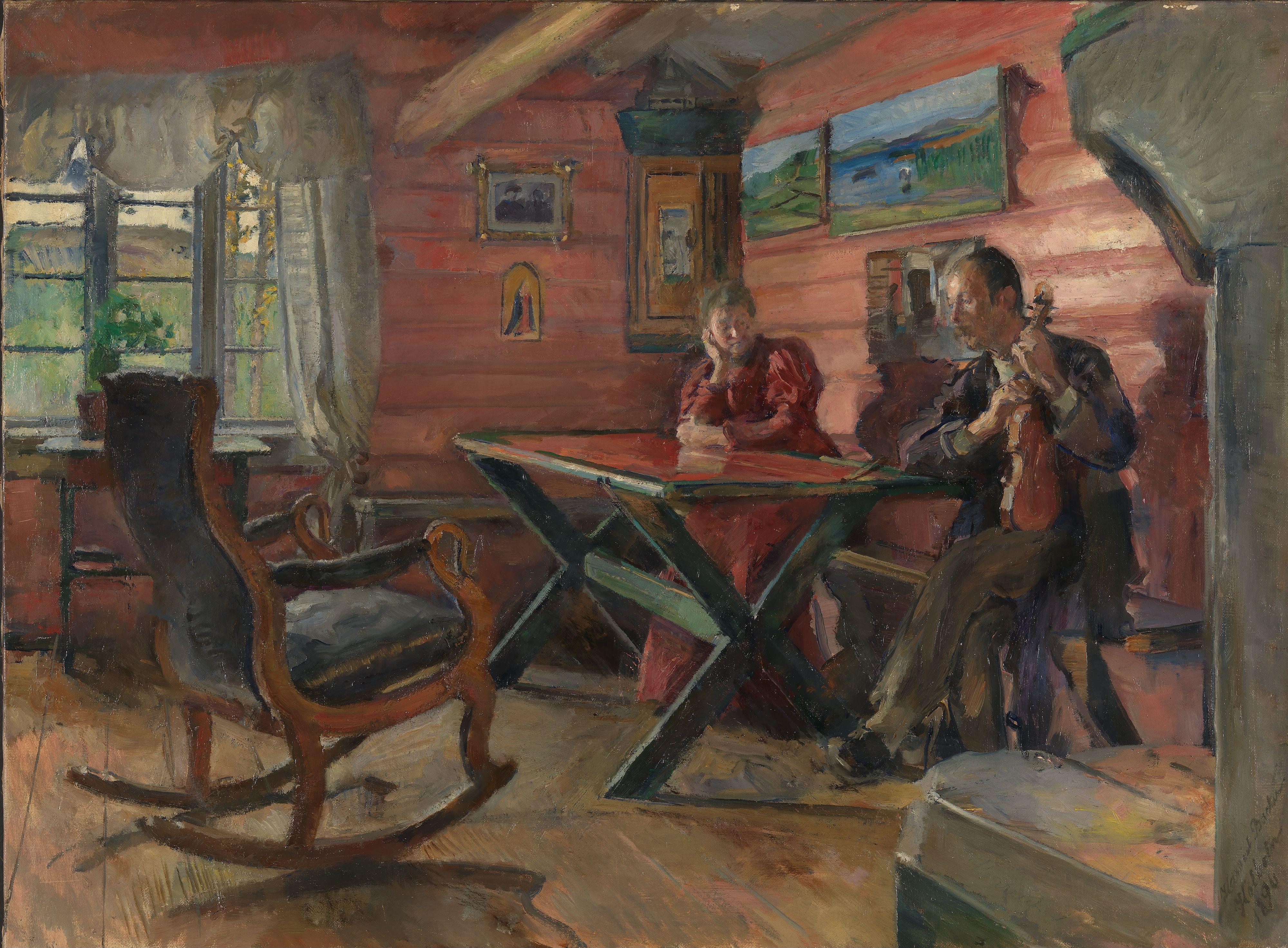 Harriet Backer, The Living Room at Kolbotn, (Hulda and Arne Garborg's home)