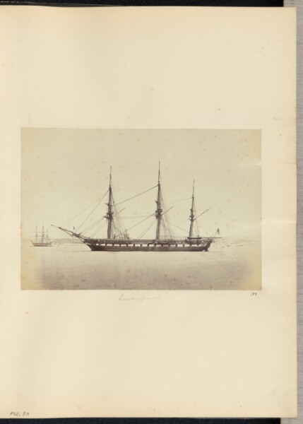 Unknown, [View of the HMS Liverpool]