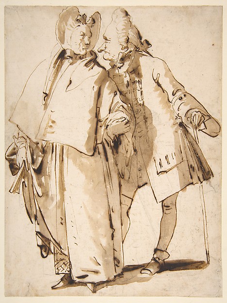 Giovanni Battista Tiepolo, Caricature: An Elderly Couple