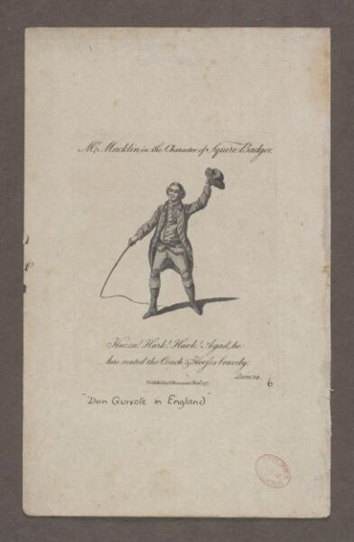 Unknown, Charles Macklin as Squire Badge
