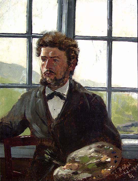 Gustav Wentzel, Portrait of the Painter Harald Bertrand