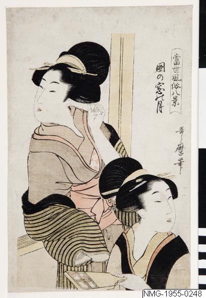 Kitagawa Utamaro, Träsnitt, Bildkonst, Woodcut, Woodblock, Print