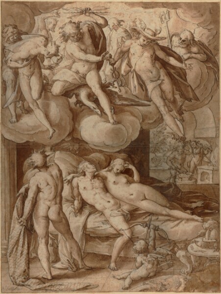 Hendrick Goltzius, Venus and Mars Surprised by Vulcan