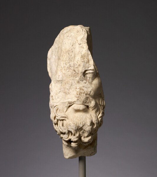Unknown, Fragmentary Head of Epikouros Worked for Insertion in a Bust