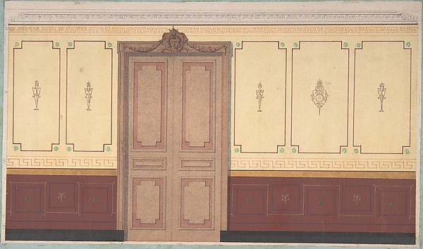 Jules-Edmond-Charles Lachaise, Pompeiian Design for Wall and Doorway