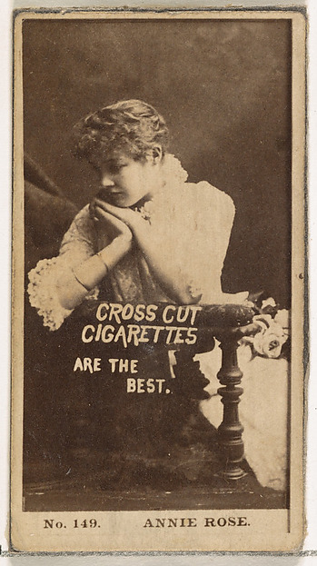 W. Duke, Sons & Co., Card Number 149, Annie Robe, from the Actors and Actresses series (N145-2) issued by Duke Sons & Co. to promote Cross Cut Cigarettes