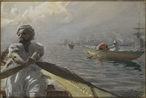 Anders Zorn, Turkisk roddare i Konstantinopels hamn