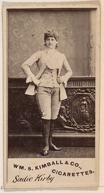 William S. Kimball & Company, Sadie Kirby, from the Actresses series (N203) issued by Wm. S. Kimball & Co.