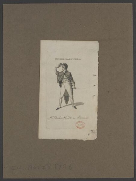 unknown, Mr. Charles Kemble as Barnwell