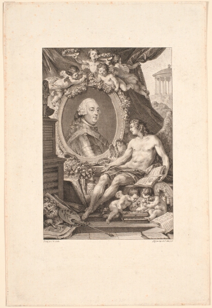 Augustin de Saint-Aubin, Titelblad til "Description des principales pierres gravées du cabinet du duc d'Orleans"