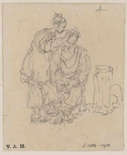 George Chinnery, A sketch of a barber and customer